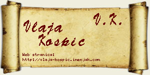 Vlaja Košpić vizit kartica